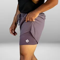 Short con licra corto Platinum Line  color gris