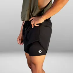 Short con licra corto Platinum Line  color negro