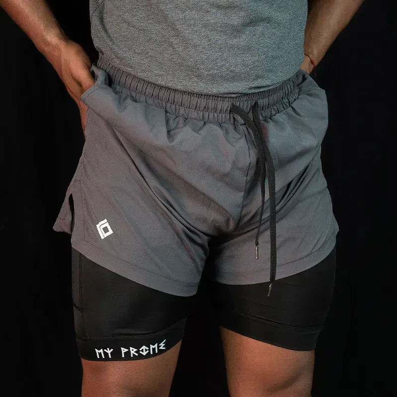 Short con licra Myprime gris L