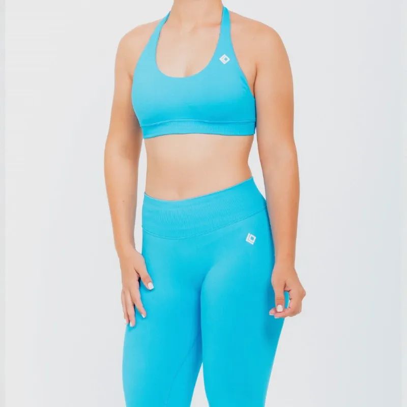 TOP DEPORTIVO ESTILO HALTER BASIC – AZUL CIAN