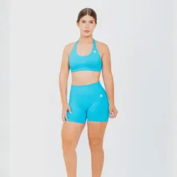TOP DEPORTIVO ESTILO HALTER BASIC – AZUL CIAN