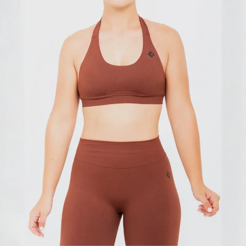 TOP DEPORTIVO ESTILO HALTER BASIC – MARRÓN
