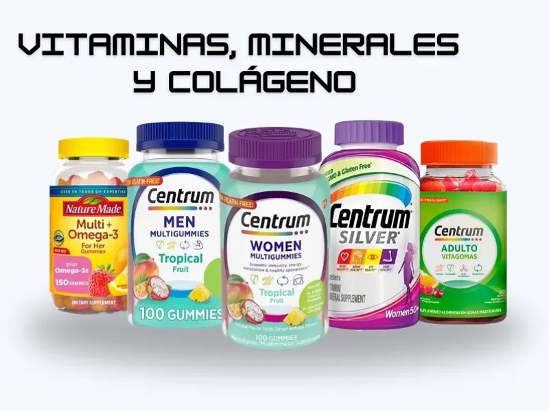 VITAMINAS, MINERLES Y COLAGENO