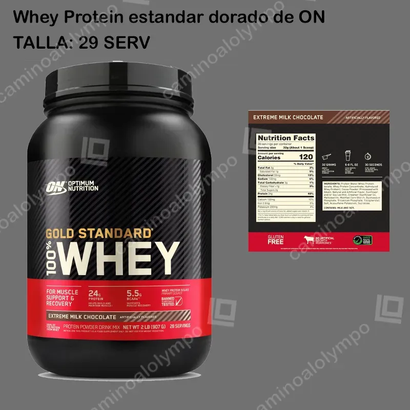 Whey Protein estándar dorado ON de 2 Lb