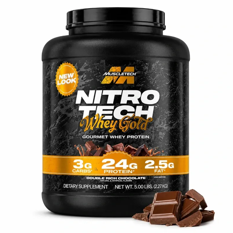 Whey Protein Nitro Tech 100% GOLD de Muscletech 5 LB
