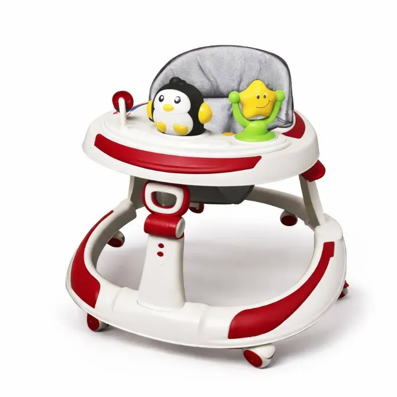 Andador Infantil Blanco y Rojo con Juguetes