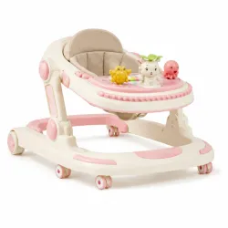 Andador Rosa y Beige