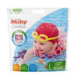 Bañadores desechables Nuby Comfort talla L para niña (3 piezas)