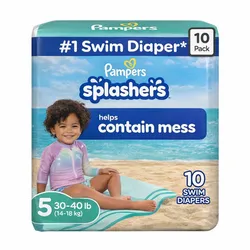 Pañales Desechables Splashers Etapa 5+ (10 piezas)