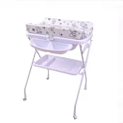 Bañera Cambiador con Ruedas Blancas