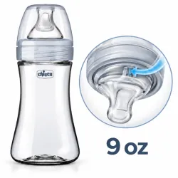 Biberón Chicco para Bebé, Interior de Vidrio, Exterior Tecnología Invici-Glass, BPA Free 9oz