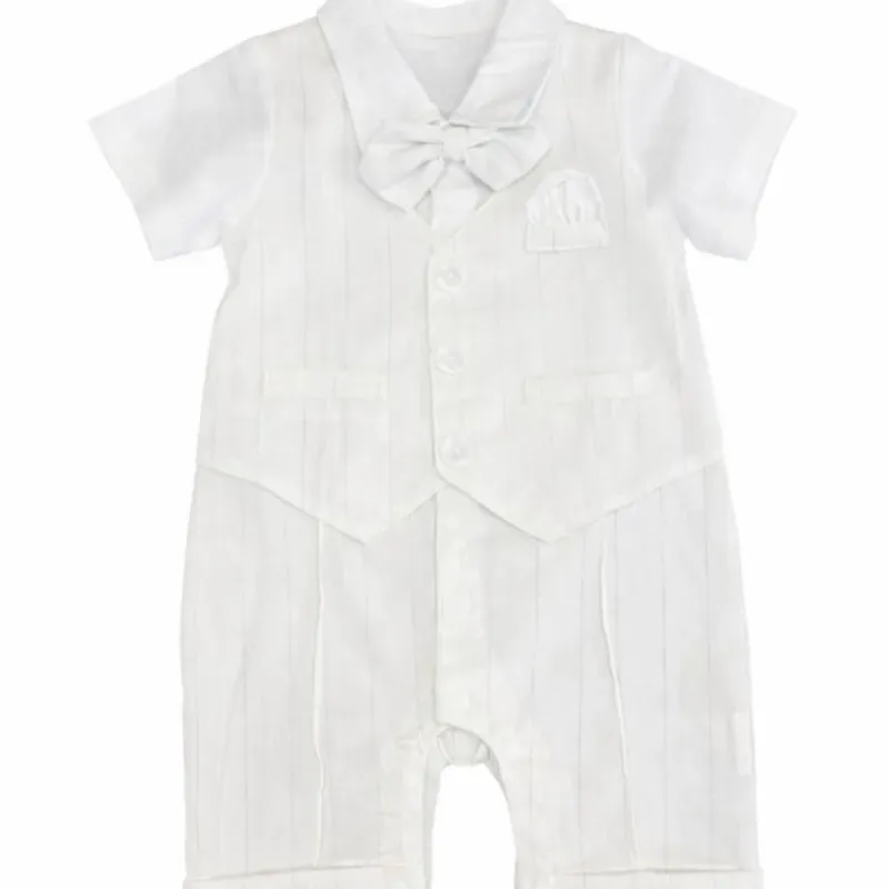 Body Blanco con Moño y Estilo Formal para Bebé