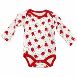 Body Blanco con Pulpos Rojos para Bebé