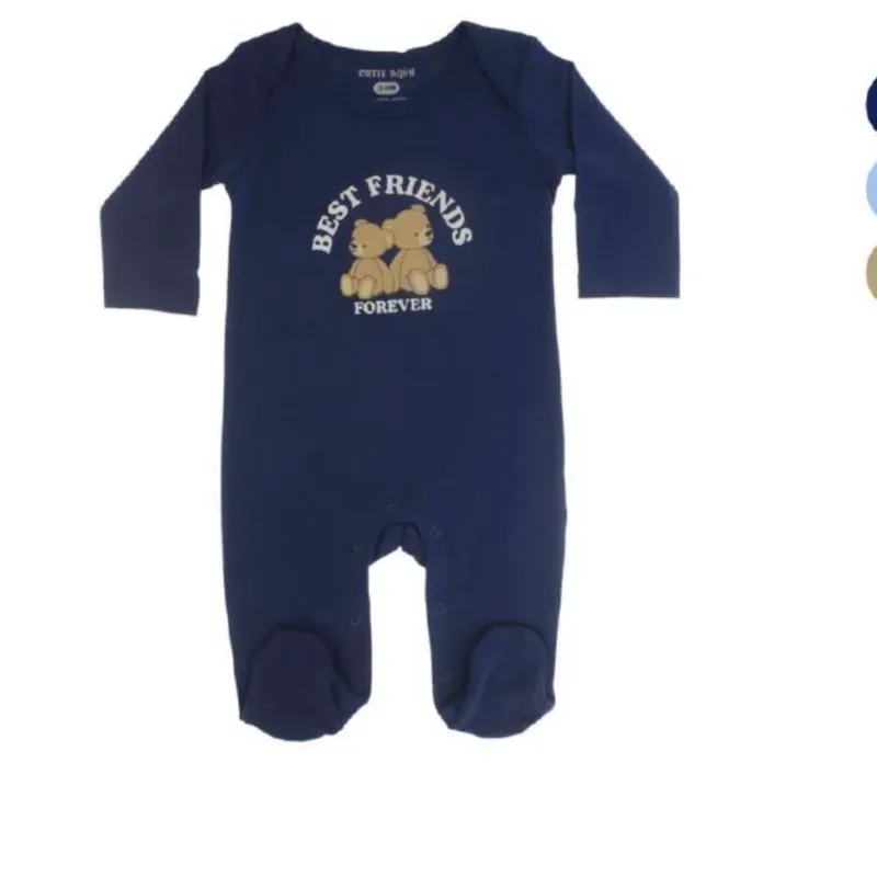 Body de Manga Larga con Pies para Bebé Temática Osos