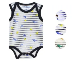 Body sin Mangas para Bebé Temática Ballenas