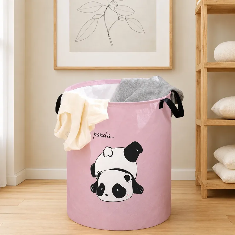 Cesto para Ropa con Animados Infantil Rosa