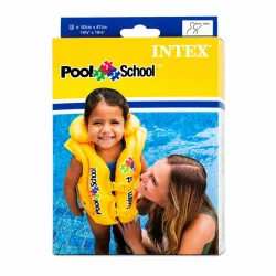 Chaleco inflable para niños Pool School, color amarillo Intex