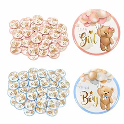Chapitas con Alfiler para Fiesta de Baby Shower (50 Piezas)