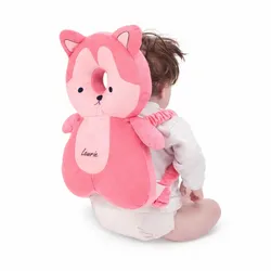 Cojín de protección para bebe forma de mochila Rosa.