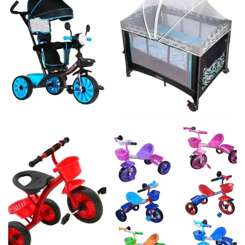 Combo Infantil de Triciclos y Cuna Corral