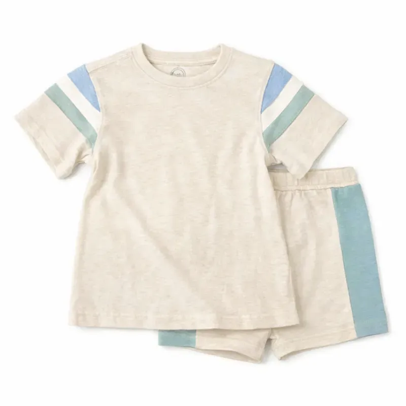Conjunto Beige con Camiseta y Short para Niño