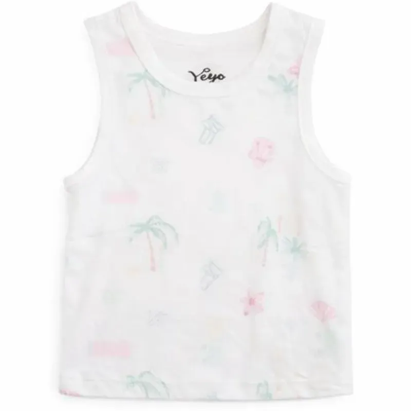 Conjunto Celeste y Blanco con Camiseta Aloha, Short y Sombrero para Bebé