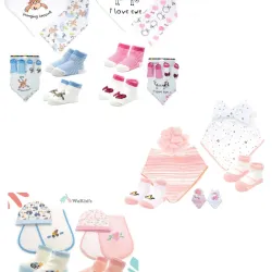 Conjunto de Baberos, Gorros y Calcetines para Bebé