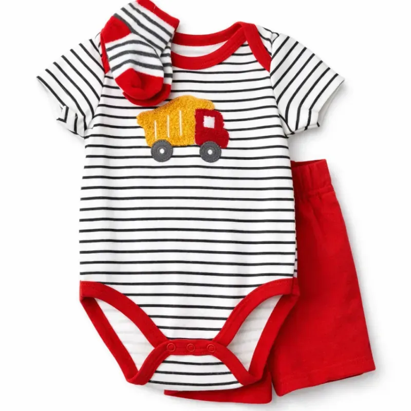Conjunto de Body con Camión, Short y Medias