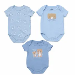 Conjunto de Body para Bebe Azul de Osito