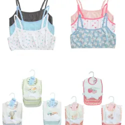 Conjunto de Brasieres y Baberos Infantiles