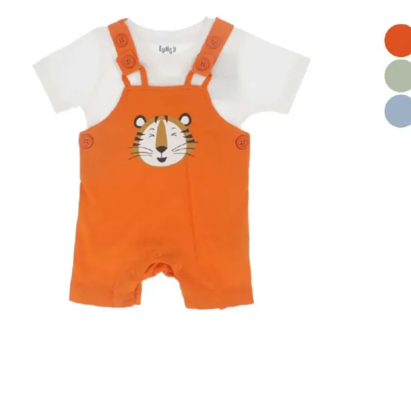 Conjunto de Camiseta y Overol para Bebé Temática Tigre