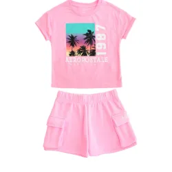 Conjunto de Camiseta y Short Color Rosa para Bebé