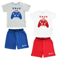 Conjunto de Camiseta y Short para Bebé Temática Xbox Blanco/Azul/Rojo