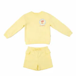 Conjunto de Enguatada y Short Amarillo