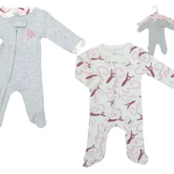 Conjunto de Enterizos con Estampado de Mariposas para Bebé