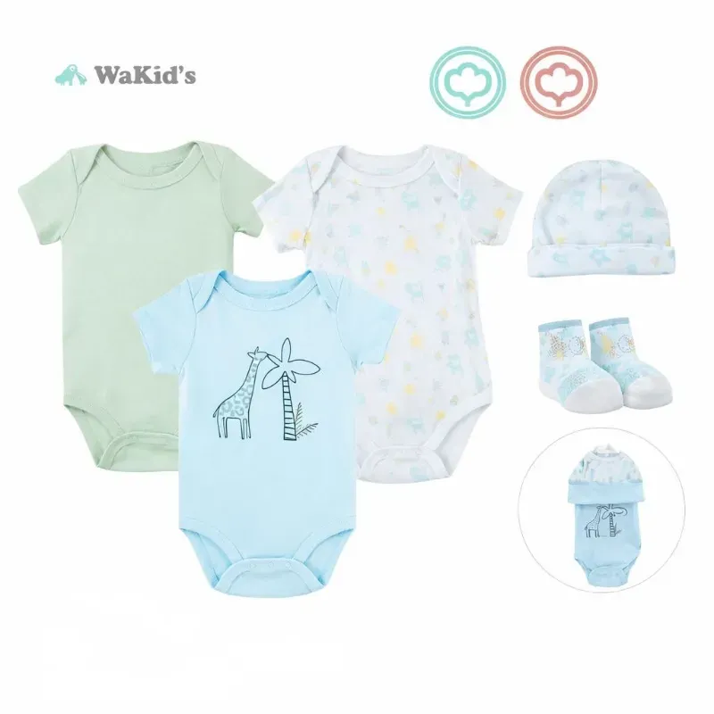 Conjunto de Enterizos con Gorro y Medias para Bebé