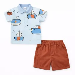 Conjunto de Pullover de barcos y Short