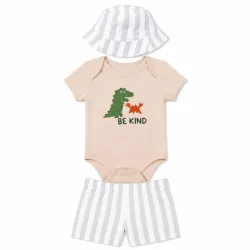 Conjunto de Short, Body con Gorro para Bebés