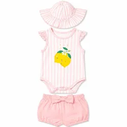 Conjunto de Short, Body con Vincha para Bebés