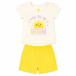 Conjunto de Short y Pulover para Bebe Niña
