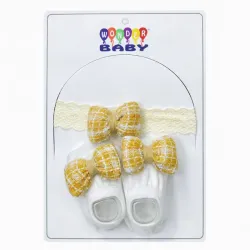 Conjunto de Zapatos y Vincha para Bebé 