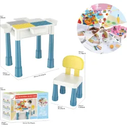 Conjunto Mesa y Silla Infantil de Bloques