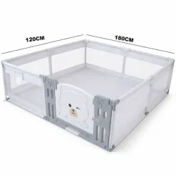 Corral para Bebe con Puerta gris