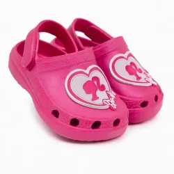 Crocs Barbie Rosadas con Corazón para Bebé