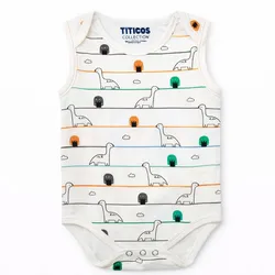 Body sin Mangas para Bebé Temática Dinosaurios