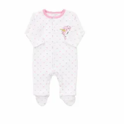 Enterizo Blanco Con detalles Rosados