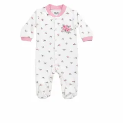 Enterizo Blanco y Rosado con Flores