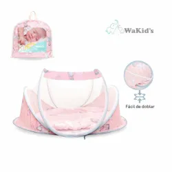 Mosquitero Plegable Rosado para Bebés