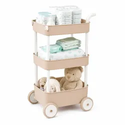 Carrito Organizador de Pañales y Accesorios  para Bebés 3 Niveles.