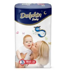 Pañales desechables Dolphin Baby Etapa 3 (36 piezas)